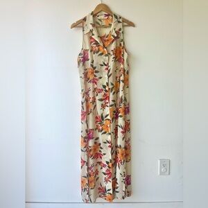 Victoria's Secret Floral Maxi Dress - Orange and Pink, large